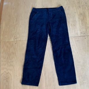 Blue velvet chinos by Sundance catalog